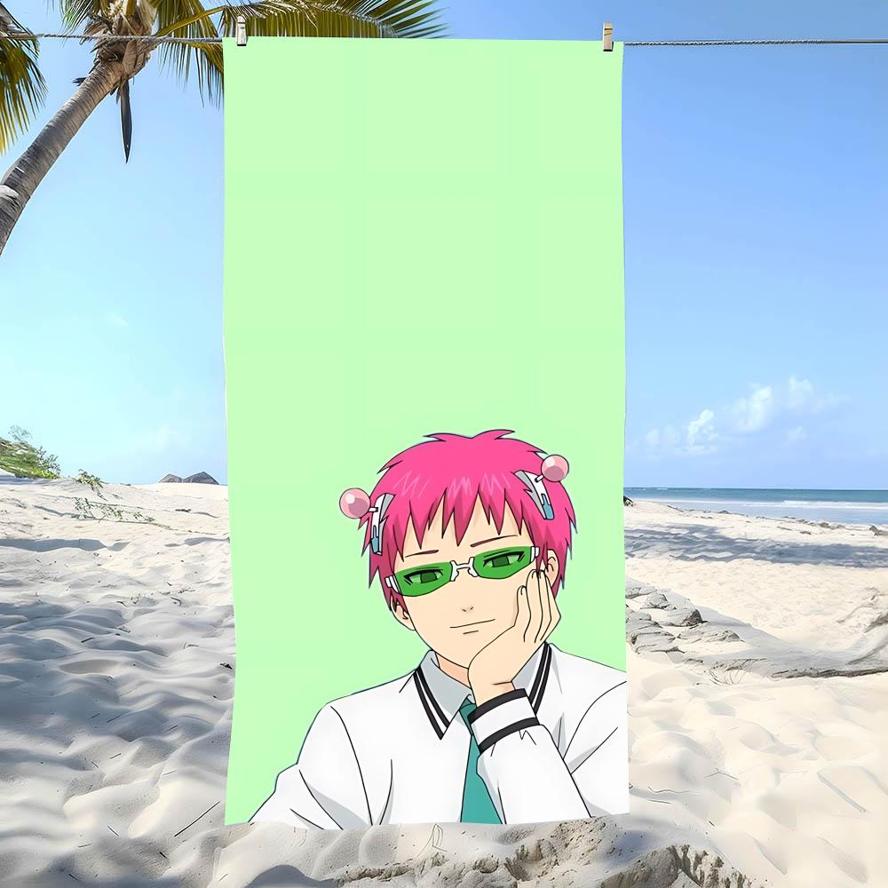 Funny T-The Disastrous Life Of Saiki Ks Towel Beach Towel Oversized Super Absorbent Soft Swim Beachtowels For Men, Women
