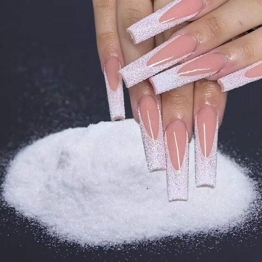 7g Canned Nail Art Black White Glitter Powder DIY Nail Glitter Powder Nail Art Jewelry Nails Decor