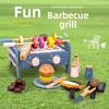 Children Multifunction Wooden Stove Grill Toy For Creative Activities Cookery