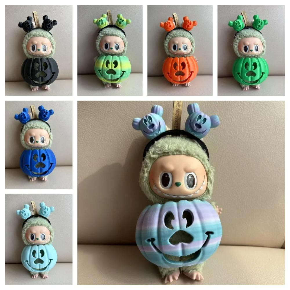 Clothes For Labubu Halloween Gradient Colorful Pumpkin Outfit Set For 1.0 3.0 Generation Figure Collectible Decor Labubu Cosplay