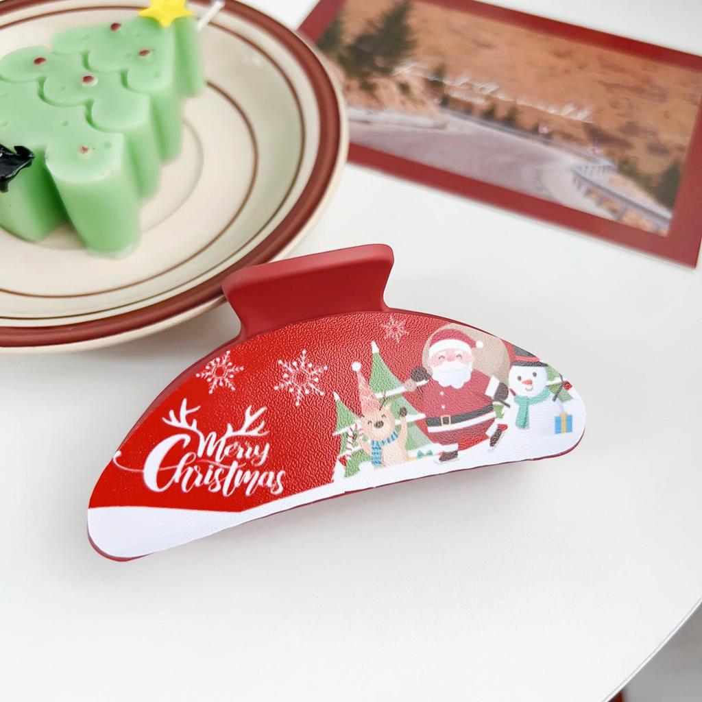 Santa Claus Christmas Festival Shark Claw Clip Hair Accessory