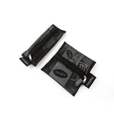 Mesh Center Zipper Pouch (square/long)
