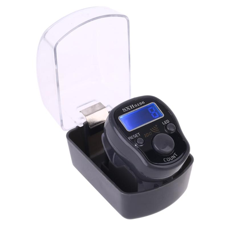Portable Wrist Digital Electronic Counter with LED Light and Sound Finger Tool