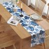 Blue and White Porcelain Tabletop Flag, Chinese Pattern Dining Mat, Living Room Dining Table Decoration, Tablecloth, Tablecloth