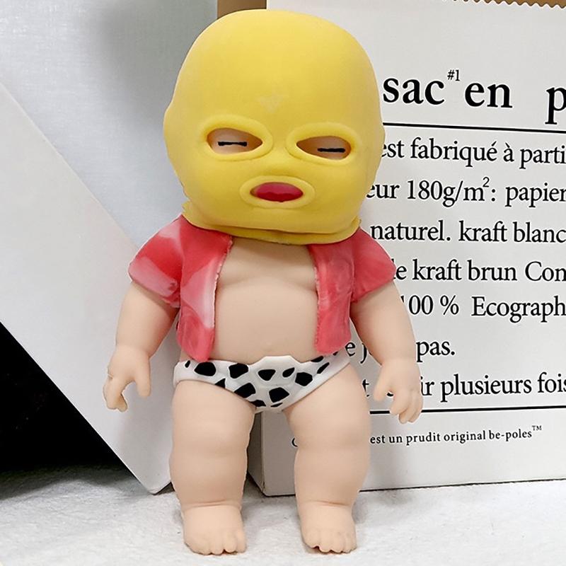 

Мини-ладонная детская кукла Pinch Joy игрушка милая имитация африканская кукла Pinch Face медленная отскакивающая игрушка для взрослых декомпрессия и освобождение опора жёлтый