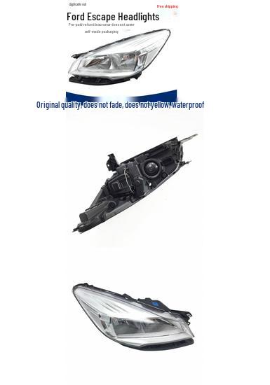 Ford Escape 2013-2016 Headlight Assembly - Original Low Trim Front Lighting Original Low Trim, Right Passenger Side