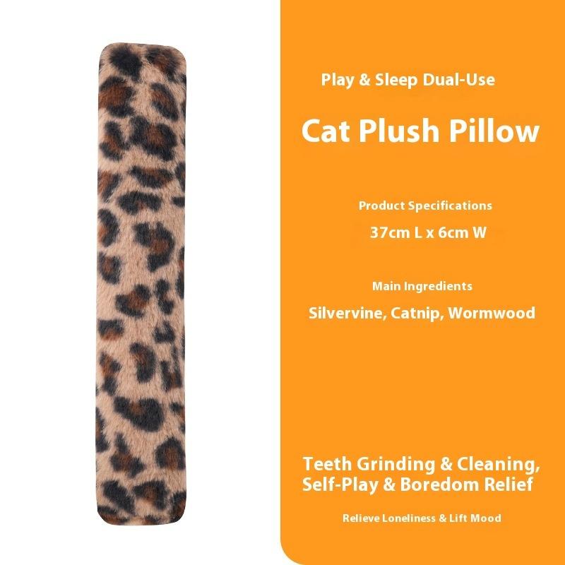 Cat throw pillow, long strip resistant to biting teeth, cat teaser stick, wood polygonum, cat mint throw pillow, cat toy self-pleasure