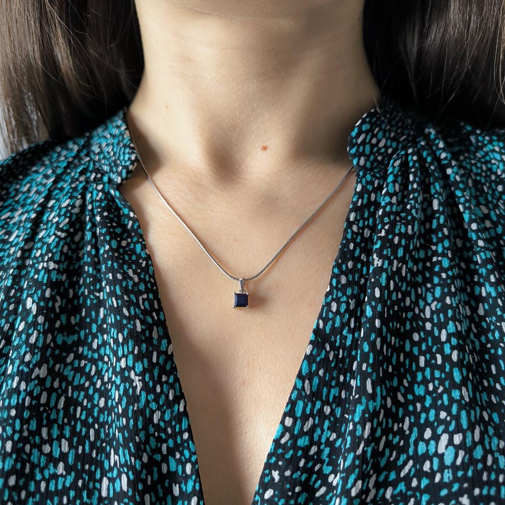 Серебряная подвеска с сапфиром 0.772ct (2202431)