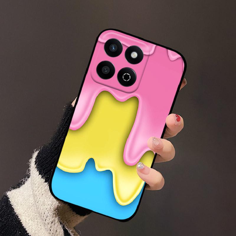 For Honor 200 Smart Case Luxury Fashion Painted Soft Protective Silicone Cases For Honor X7C Back Cover Phone Shell Fundas Coque