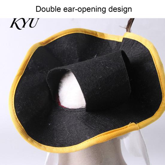 Costume for French Bulldogs Halloween Pet Pirate Hat, Black Hood with Feather, Funny Cat Cosplay Soft Breathable Headwear Hat Face Mask Dogs And Cats