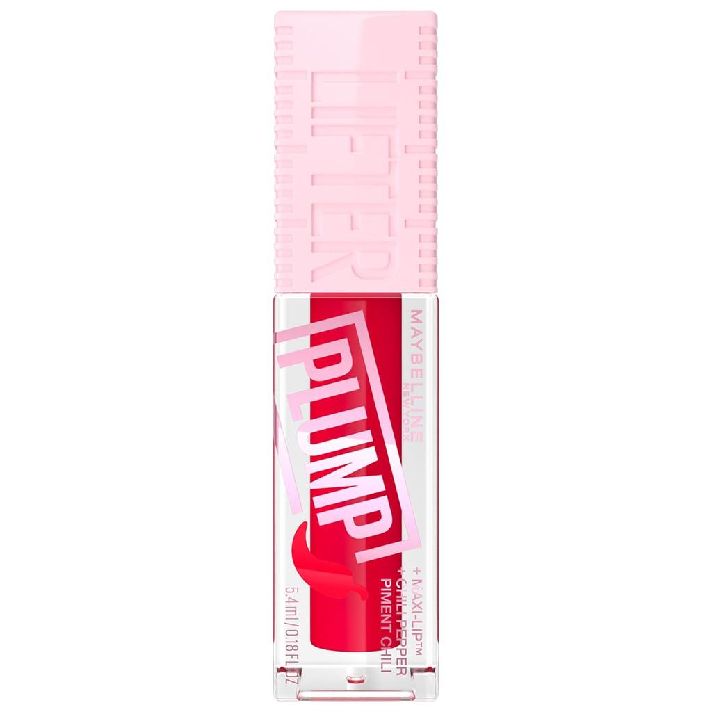 Maybelline New York Lifter Plump Lip Gloss Red Flag 5ml Hydrating Gloss With XL Wand For Instant Plump Effect And Long Lasting Shine