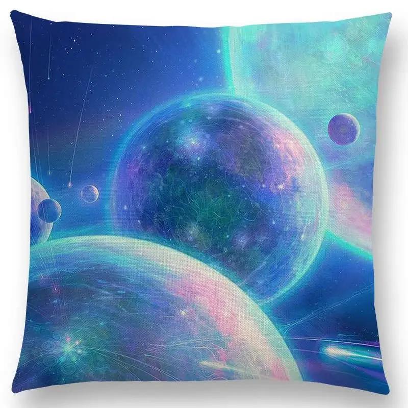 Beautiful Planets  Cushion Cover  Space Home Decor Sofa Throw Pillow Case Aesthetic Pillow Cover Housse De Coussin