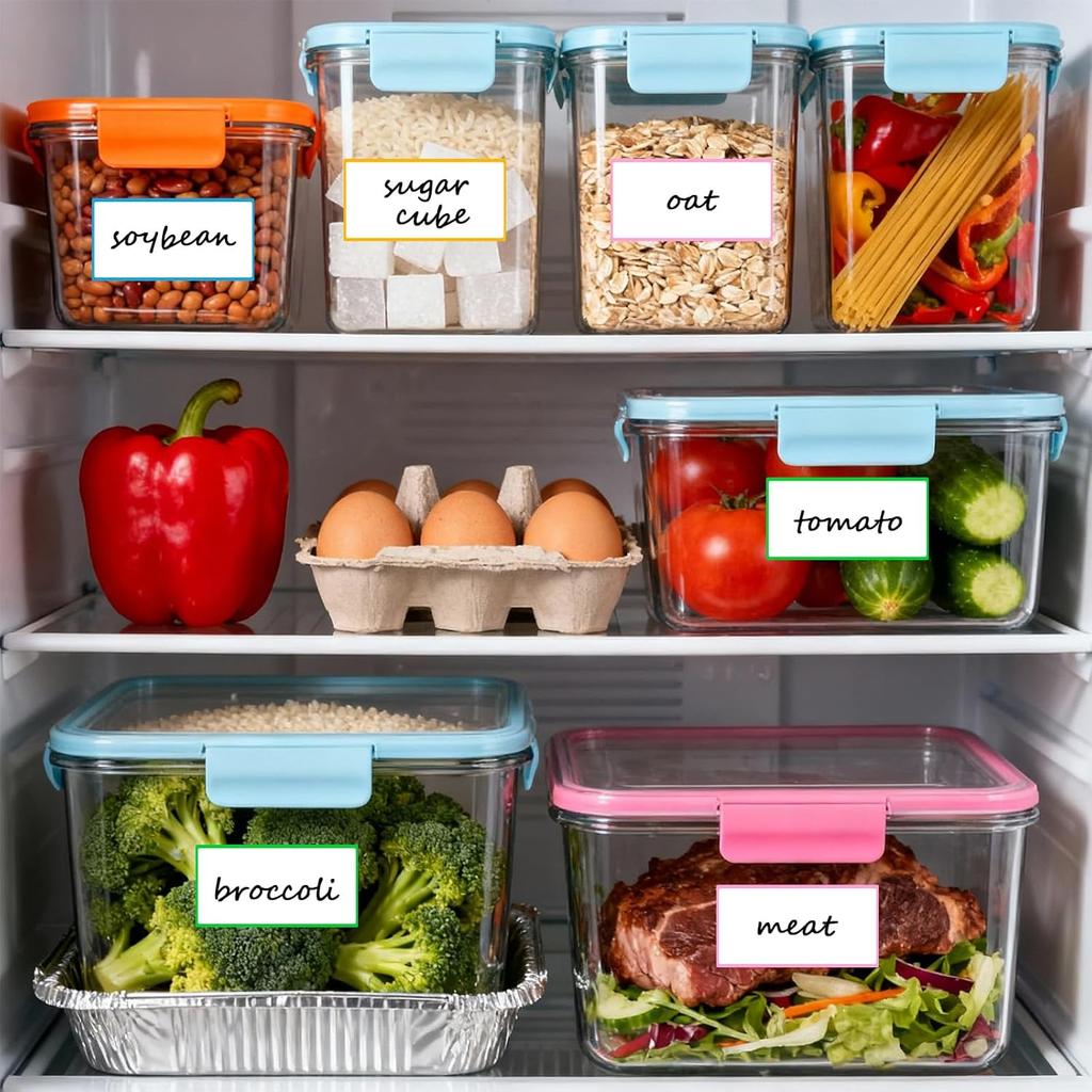 240 Pcs Reble Dry Erase Labels Sticky Notes for Storage B Organizing Jar Pantry, Waterproof Removable Label Stickers for Kitchen Office School All