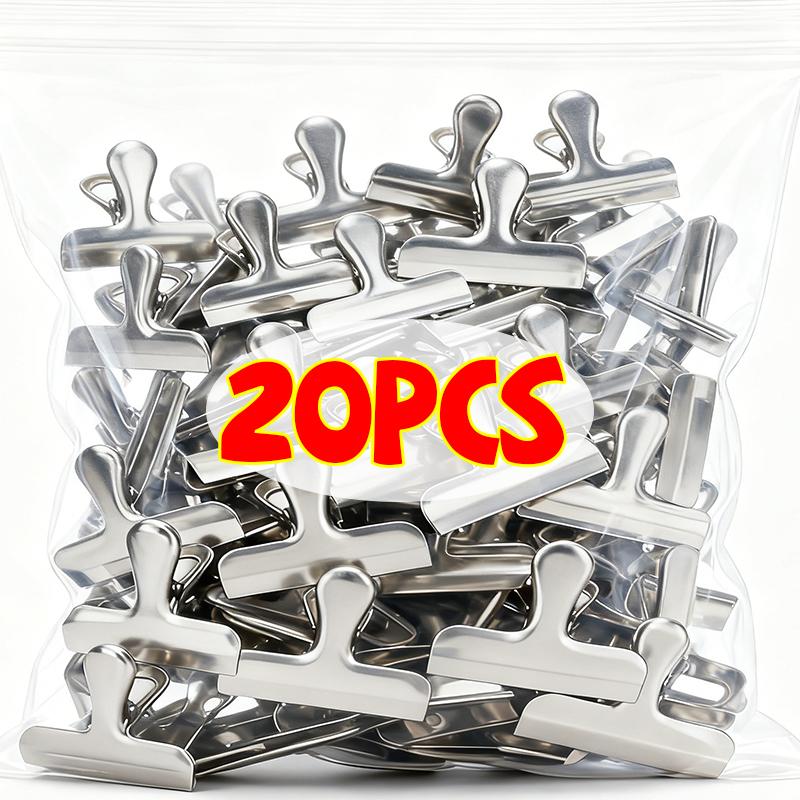Stainless Steel Food Sealing Clips Snack Potato Chips Pockets Clip Vacuum Fresh-keeping Clamps Kitchen Storage Bag Clip Gadgets