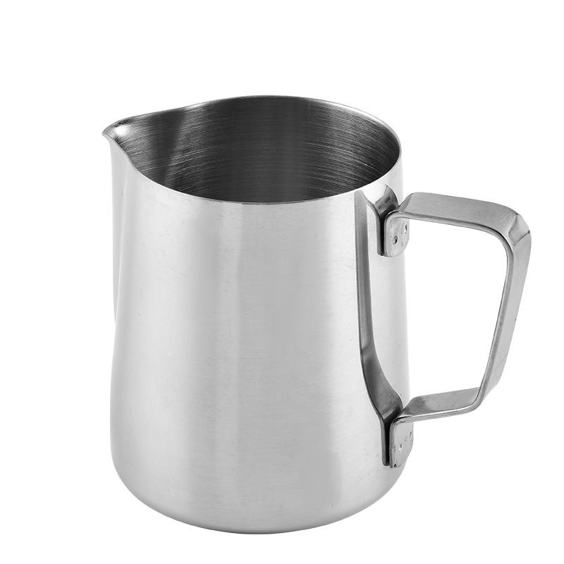 304 Edelstahl Latte Art Kännchen mit Skala und scharfer Tülle Milchschaumbecher