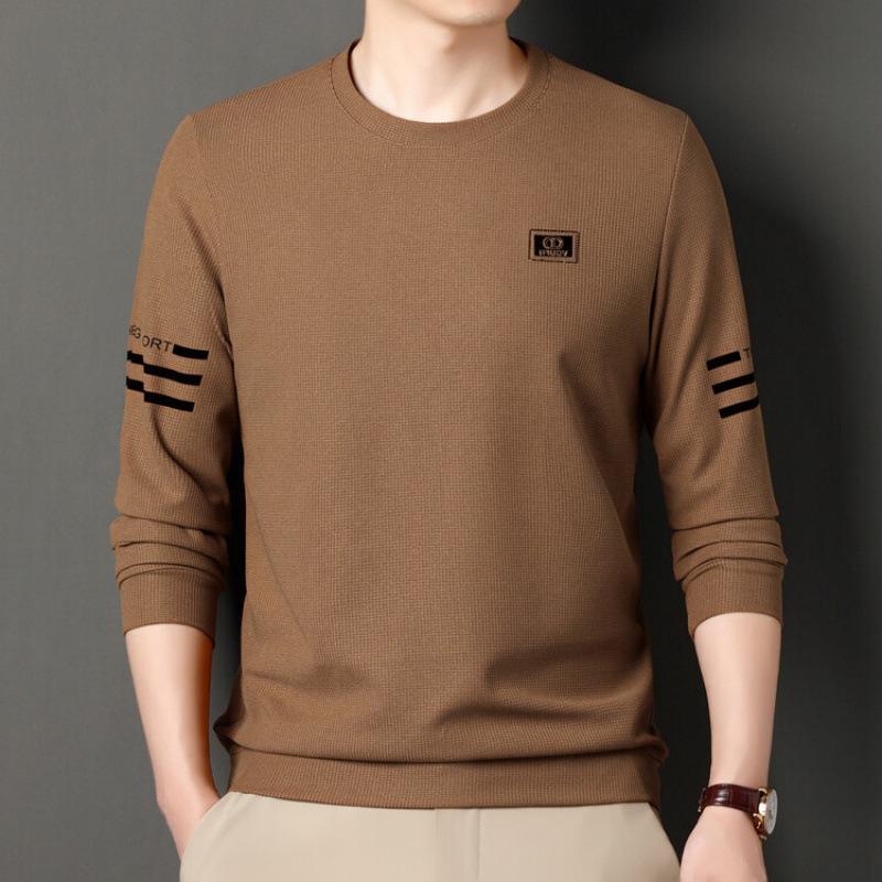 Весна и осень Новый стиль Круглый вырез Длинный рукав Футболка Нижняя рубашка Свободная — фото 3