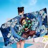 Demon Slayer Tanjiro Kamado Microfiber Beach Towel Absorbent Quick dry Soft Yoga Swimming Resort Mountain Climbing Towel