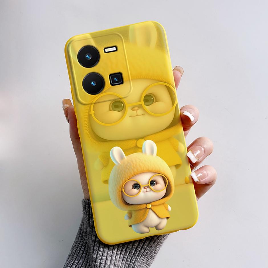 For vivo Y35 4G Protective Case For vivo Y35 4G Fashion Cartoon Phone Cases For vivo Y35 4G Beautiful Painting Back Cover Coque