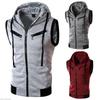 Gilet da uomo Felpe con cappuccio senza maniche Felpa con cappuccio calda invernale Maglione con cerniera casual