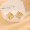 High-End Metal Heart Butterfly Flower Earrings with Exaggerated Pleated Texture