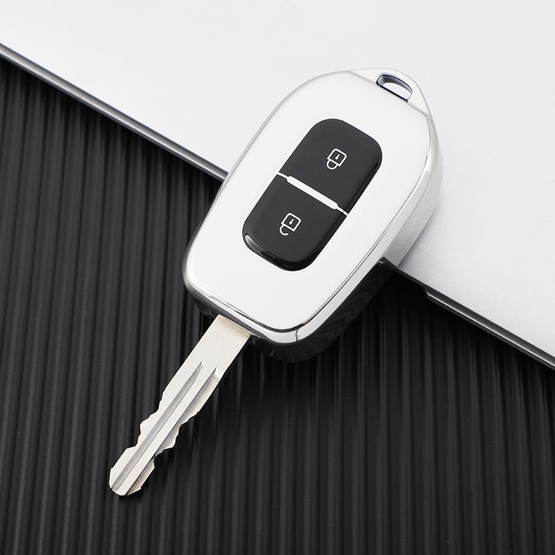 New TPU Car Remote Key Fob Case Shell For Renault Kwid Traffic Symbol for Dacia Sandero Logan Duster Anti-Scratch Key Cover