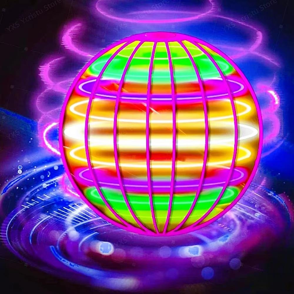 Magia Con Luces LED Bola Voladora Bumerán Flyorb Dron Bola Flotante Fly Nova Orb Spinner Volador Juguetes Fidget Niños Regalo Familiar