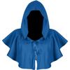 Witch Wizard Fancy Punk Cloak Gothic Cosplay Halloween Costume Adult Hooded Vampire Devil Capes Unisex Props Party Dress Up
