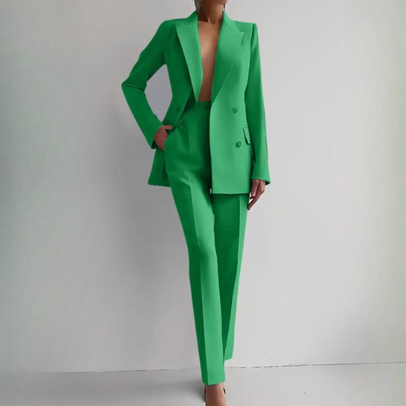 Spring Two Piece Suit Women's Blazer Suit Office Women Long Sleeve Blazer and Pant Sets