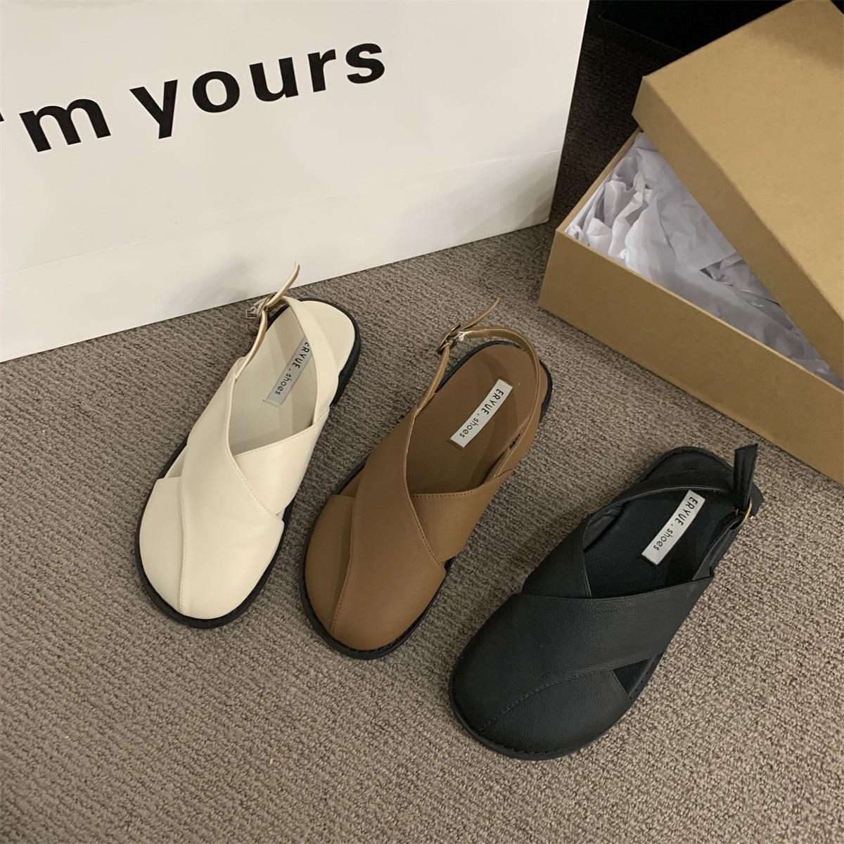 

Shoes Woman 2025 Low Slipper Buckle Strap Fabric Hoof Heels PU Slides Rubber Shoes Woman 2024 Low Slipper Buckle Strap Rubber Sl 40 коричневий