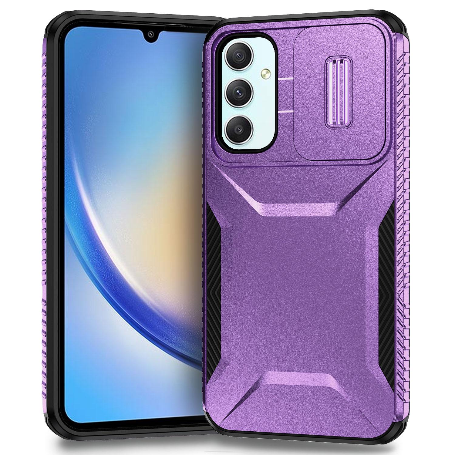 

Для Samsung Galaxy A34 5G Чехол со шторкой для защиты камеры TPU+PC Прочный чехол для телефона H