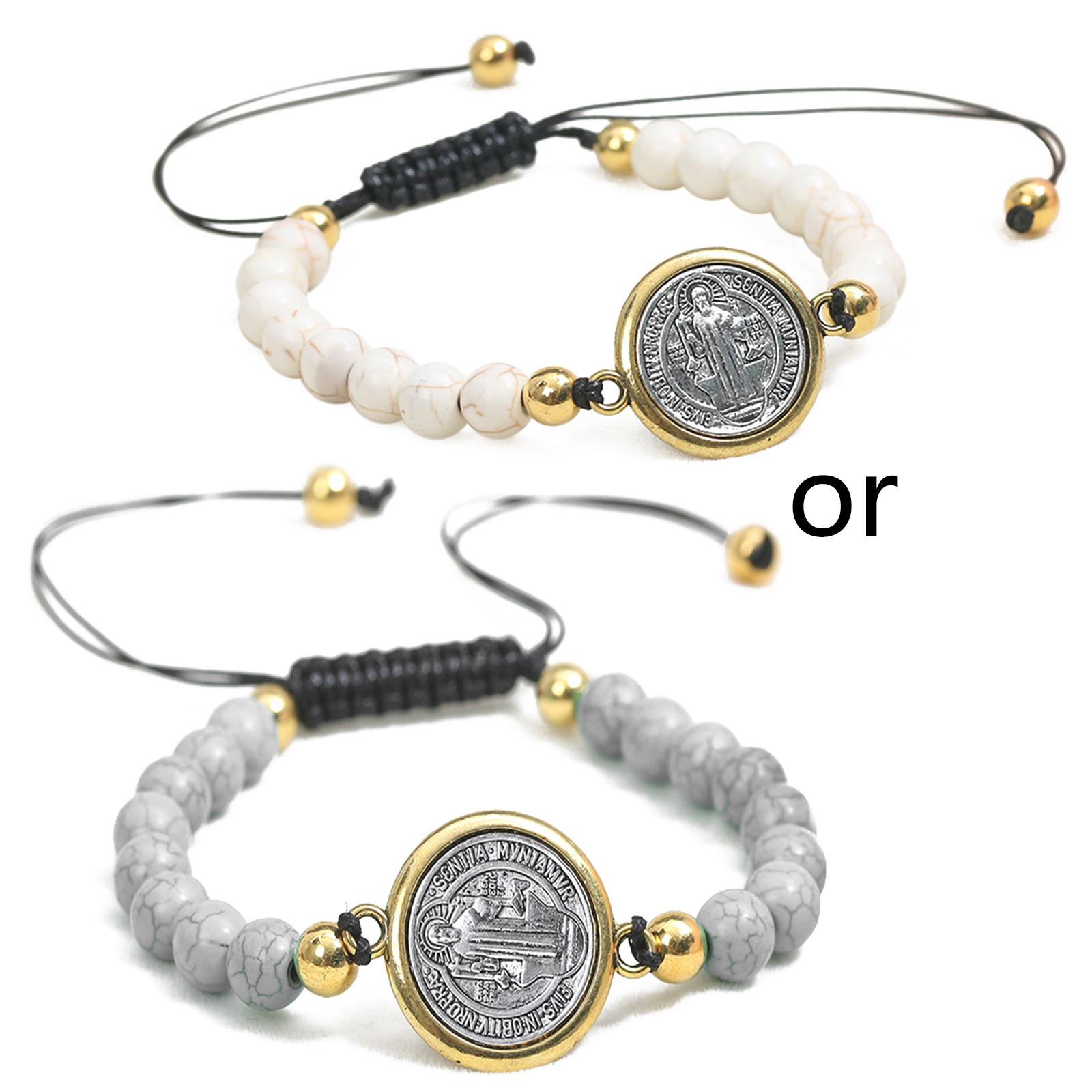 Religious Bracelets with Saint Benedict Medal Catholic Religious Jewelry Gifts