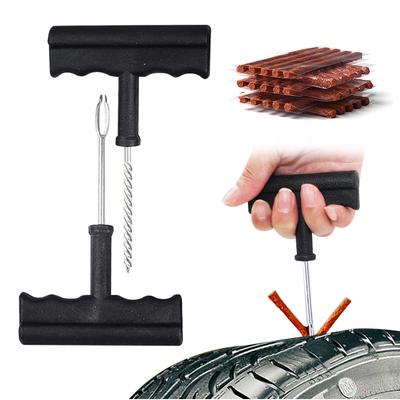 Set di Strumenti per Riparazione Pneumatici Auto con Colla Strisce di Gomma Strumenti per Motocicletta Bicicletta Pneumatico Tubeless Foratura Kit di Riparazione Rapida