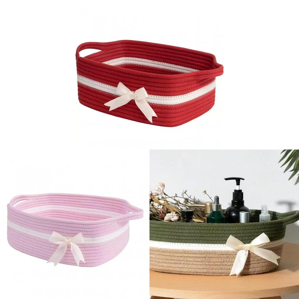 Cotton Rope Storage Basket With Cute Design For Home Organization And Pet Toys