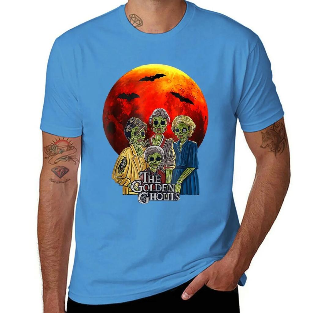 The Golden Ghouls TShirt Anime Tshirt Graphics Blacks Mens T Shirts