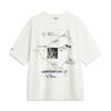 Li Ning CF Comfort Print Cool Antibacterial Loose Short Sleeve T-Shirt Men Tops Off-White ATSV205-1