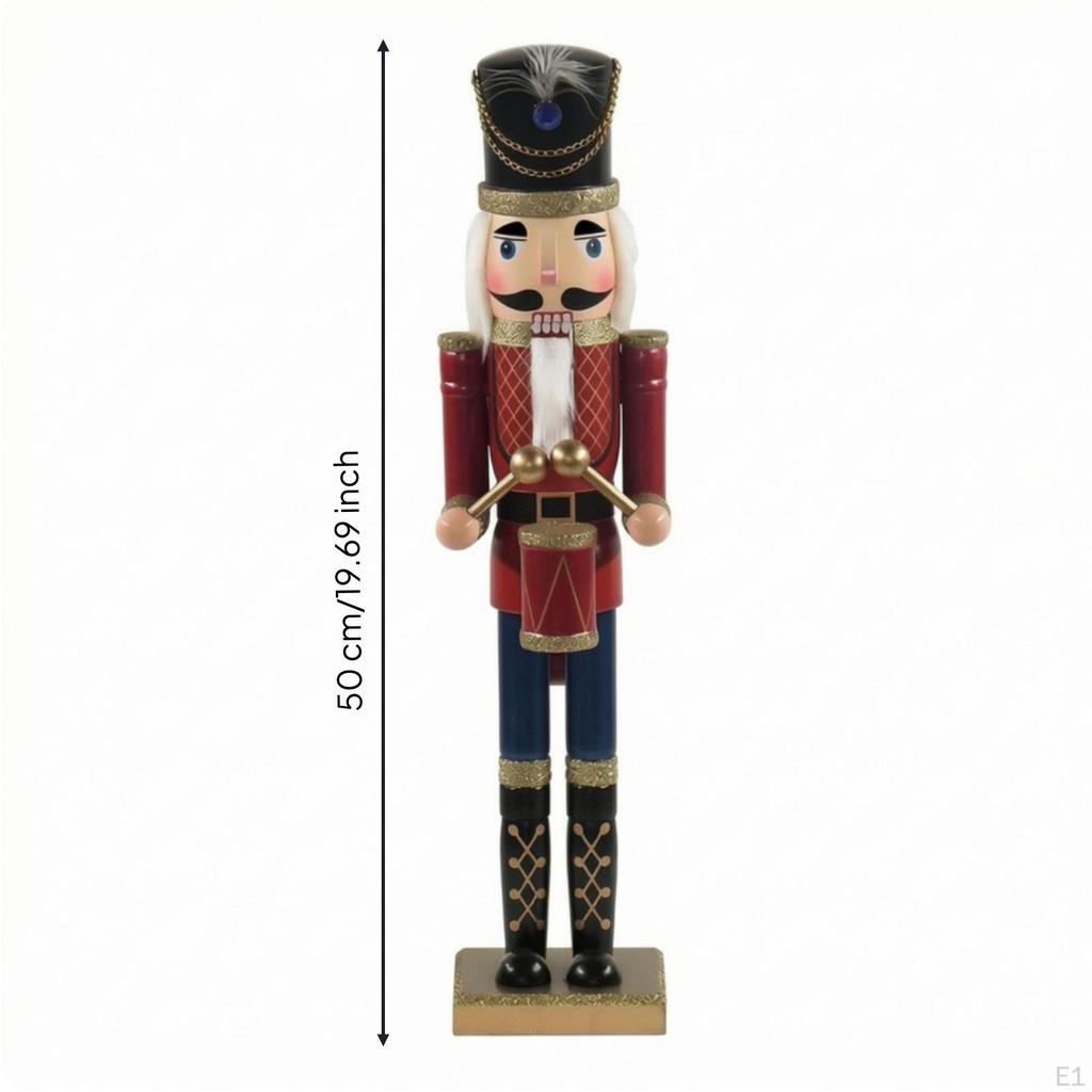 Nutcracker HandPainted Figurine Freestanding Wooden Ornament for Collectors,