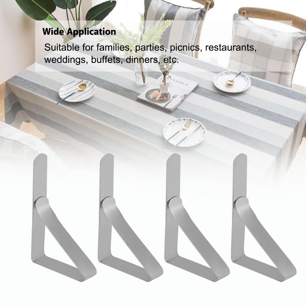 Windproof Tablecloth Clips Stainless Steel Table Cover Clamps Straighten and Fix Tablecloths Sily for Home Parties Picnic Et Dinner and Wedding