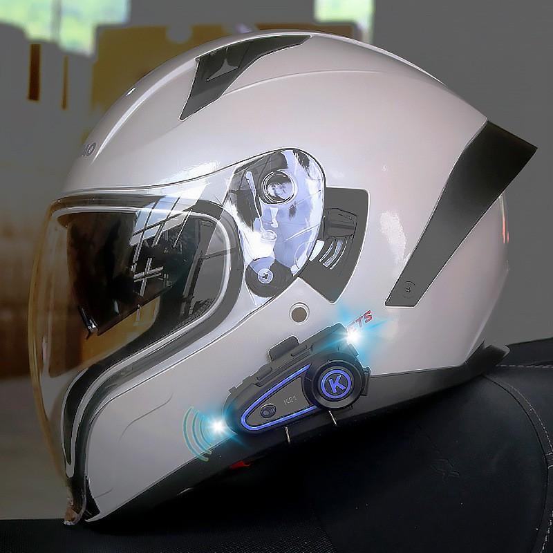 Full Face Motorcycle Helmet Dual Visor 3C Certified Lightweight All With Bluetooth