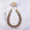 No-Drill Toilet Paper Wood Hook Hand-Woven Jute Rope Tissue Holder  Bathroom