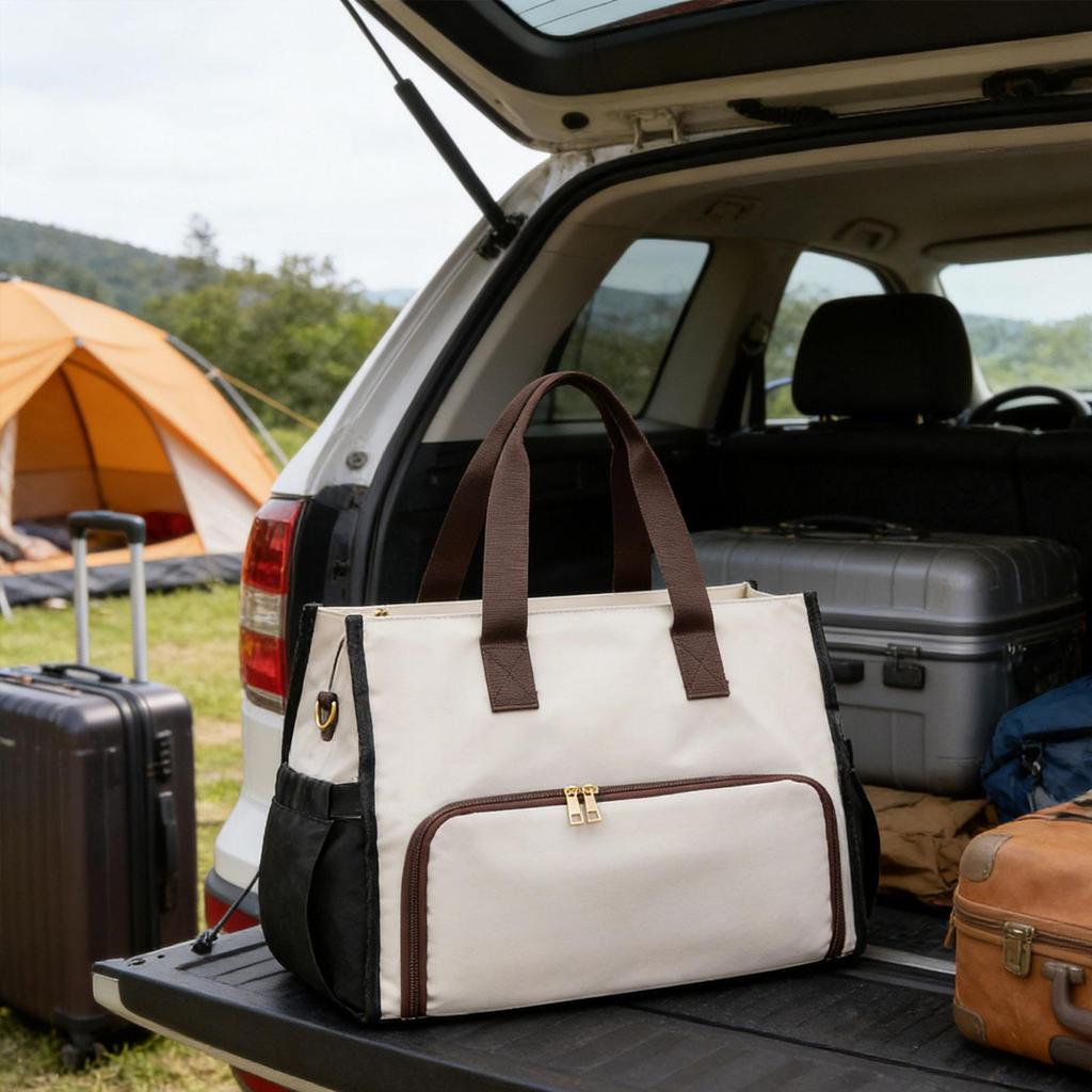 Insulated Shoulder Tote Portable Storage Bag Waterproof Women's Handbag Lunch Box for Business