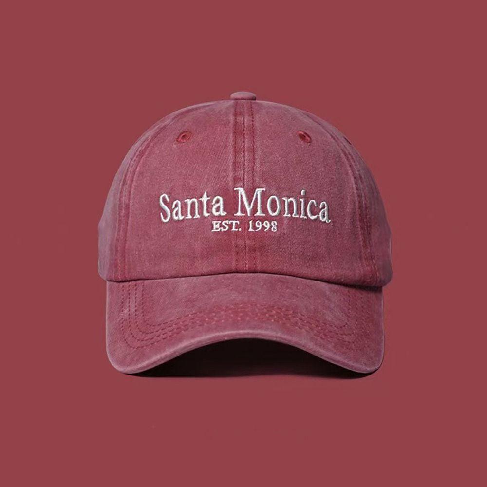 Fashion Letter Embroidered Baseball Cap INS Style Sports Outdoor Peaked Hat Sun Protection Hip Hop Hat Couples Sun Hat