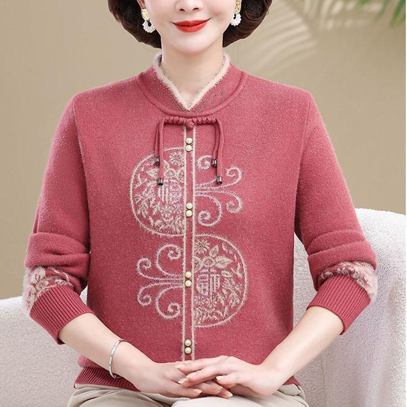 

Женский свитер большого размера, свитер из искусственного норкового флиса, свободный свитер из норкового флиса, толстый теплый флисовый пуловер с флокированием, трикотаж, осень-зима 4XL коралл красный