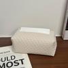 Decorative Vine Pattern Waterproof Leather Tissue Box with Drawer Practical Napkin Storage Organizer for Household Daily Use