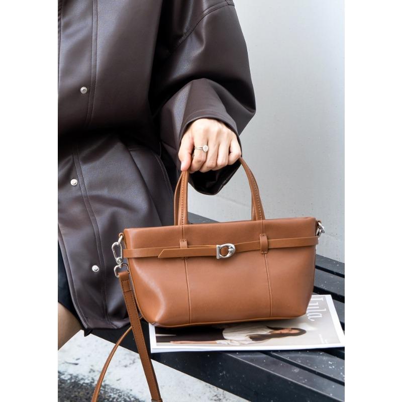 

Ручная сумка-тоут большой вместимости для женщин из коровьей кожи, новая осенне-зимняя, модная ретро, на плечо, повседневная кроссбоди высокого класса