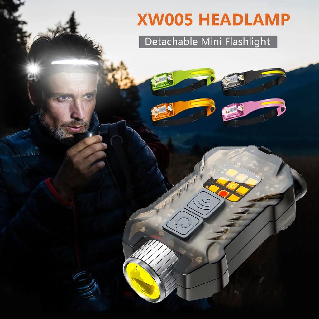 KDULIT XW005 LED MINI Flashlight Multi-function Rechargable Portable EDC Torch with Tail Magnet UV Light Outdoor Camping Lantern