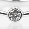 TIFFANY&Co. Anillo bajo individual Ola Platino Pt950/diamante #3.7(Nuestro tamaño) 1.4g Mujeres Usado