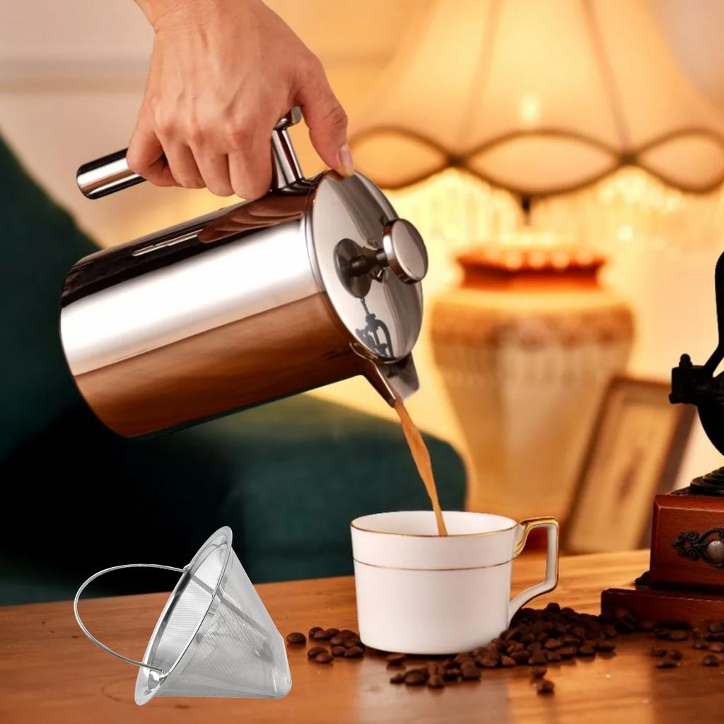Stainless Steel Basket Type Coffee Filter Drip Type Tea Free Paper Coffee Filter