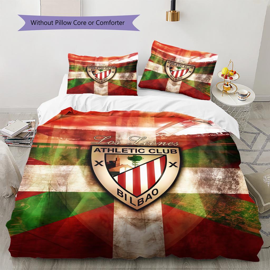 Athletic Club logo  Pattern Bedding Quilt Set Quilt Cover Pillowcase Home Decoration Birthday Gift (1 * duvet cover + 2 * pillowcase, without core)