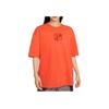 Jordan Essentials Solid Color Logo Print Loose Round Neck Short Sleeve T-Shirt Women Tops Orange DM3245-869