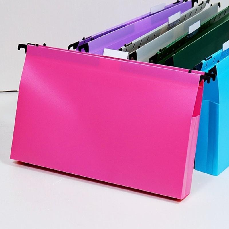 Space Saving Hanging File Organiser Sorting Bag Filing Cabinet Hanging Document Organiser for Document Cards Files Photo